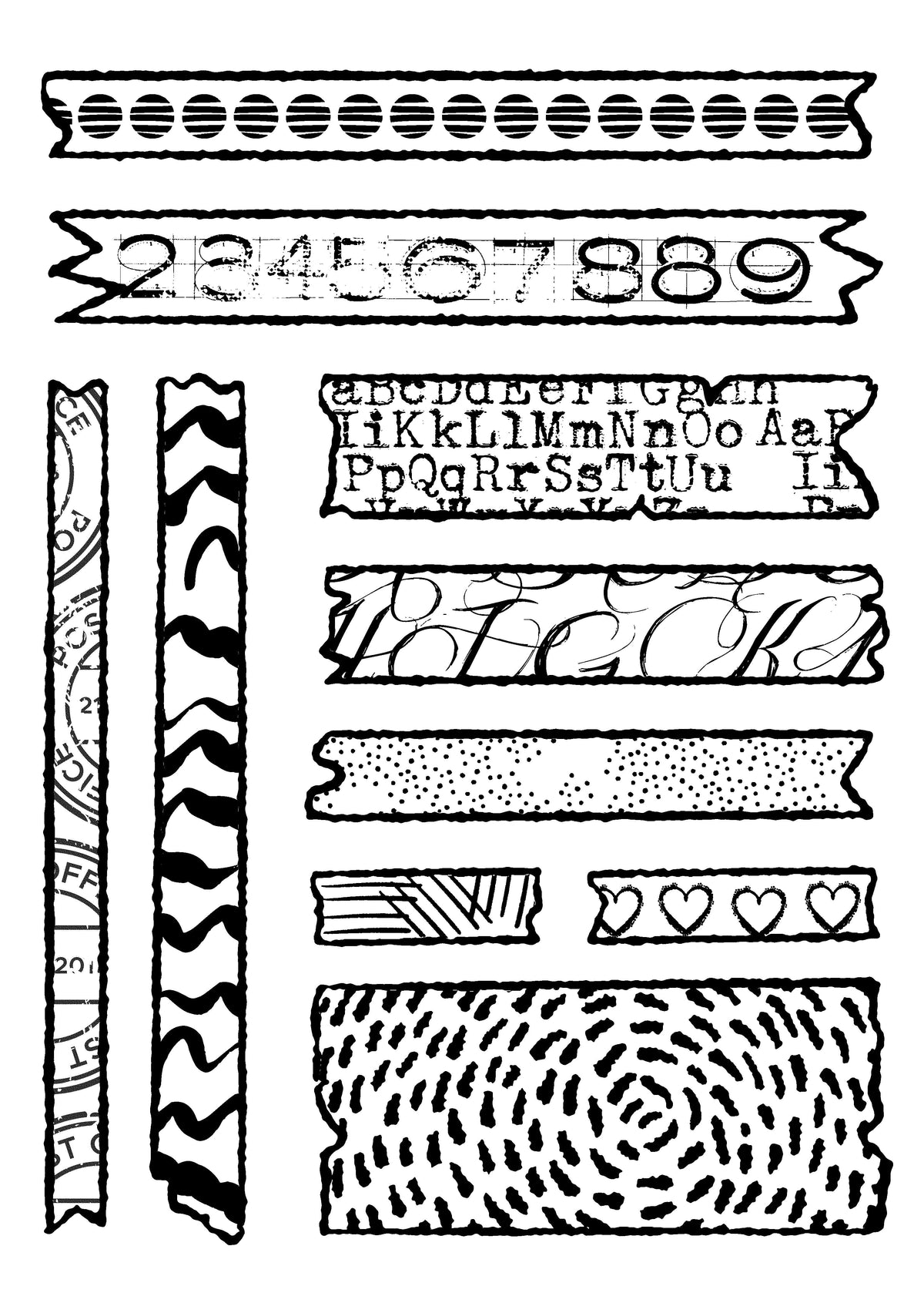 Woodware Clear Singles Scrap Washi 4 in x 6 in Stamp-12