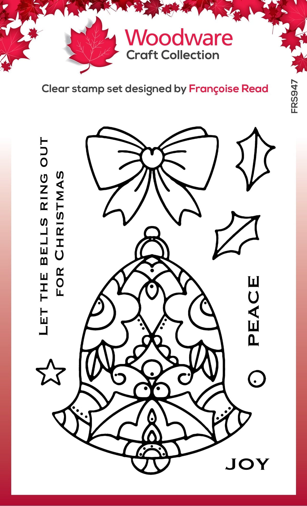 Woodware Clear Singles Christmas Bell 4 in x 6 in Stamp-1
