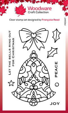 Woodware Clear Singles Christmas Bell 4 in x 6 in Stamp-1