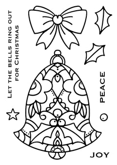 Woodware Clear Singles Christmas Bell 4 in x 6 in Stamp-3