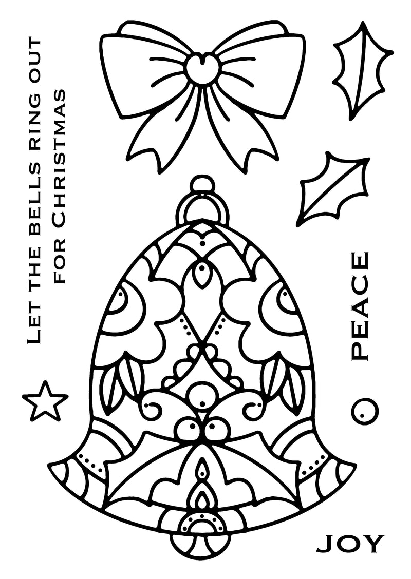 Woodware Clear Singles Christmas Bell 4 in x 6 in Stamp-3