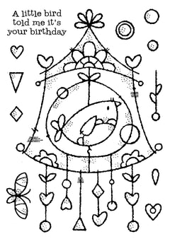 Woodware Clear Singles Wire Birdhouse 4 in x 6 in Stamp-6