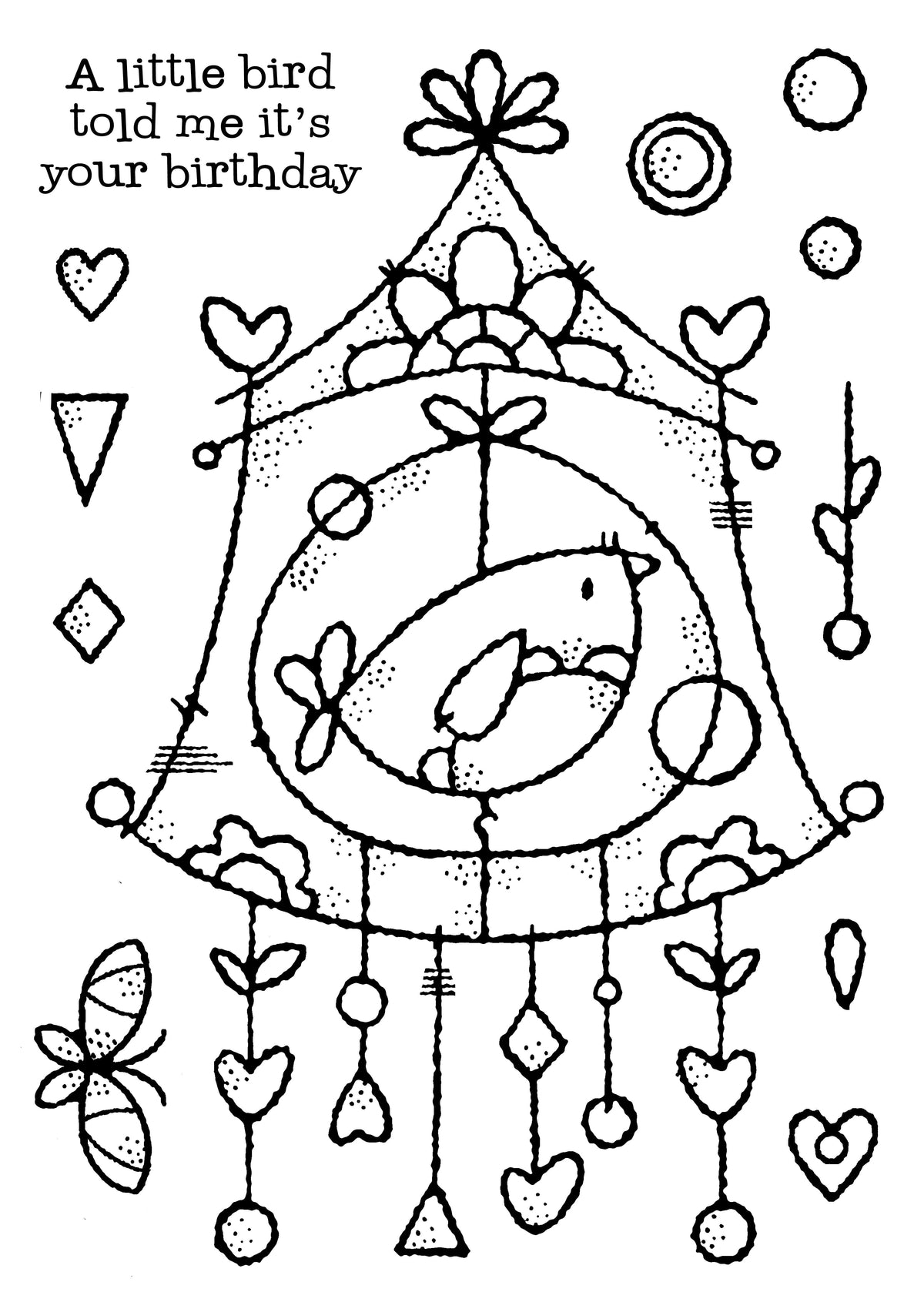 Woodware Clear Singles Wire Birdhouse 4 in x 6 in Stamp-6
