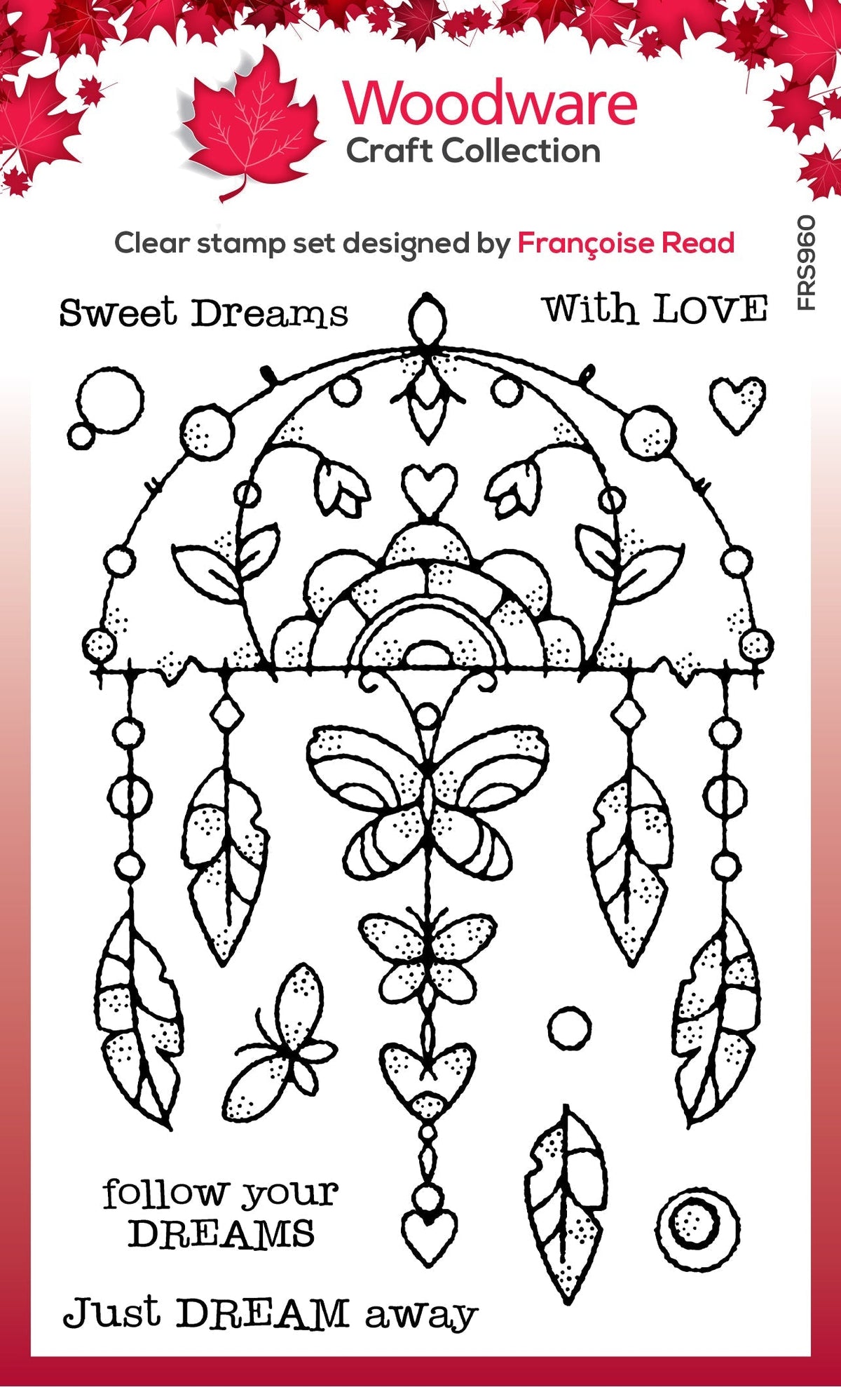Woodware Clear Singles Garden Dream Catcher 4 in x 6 in Stamp-1
