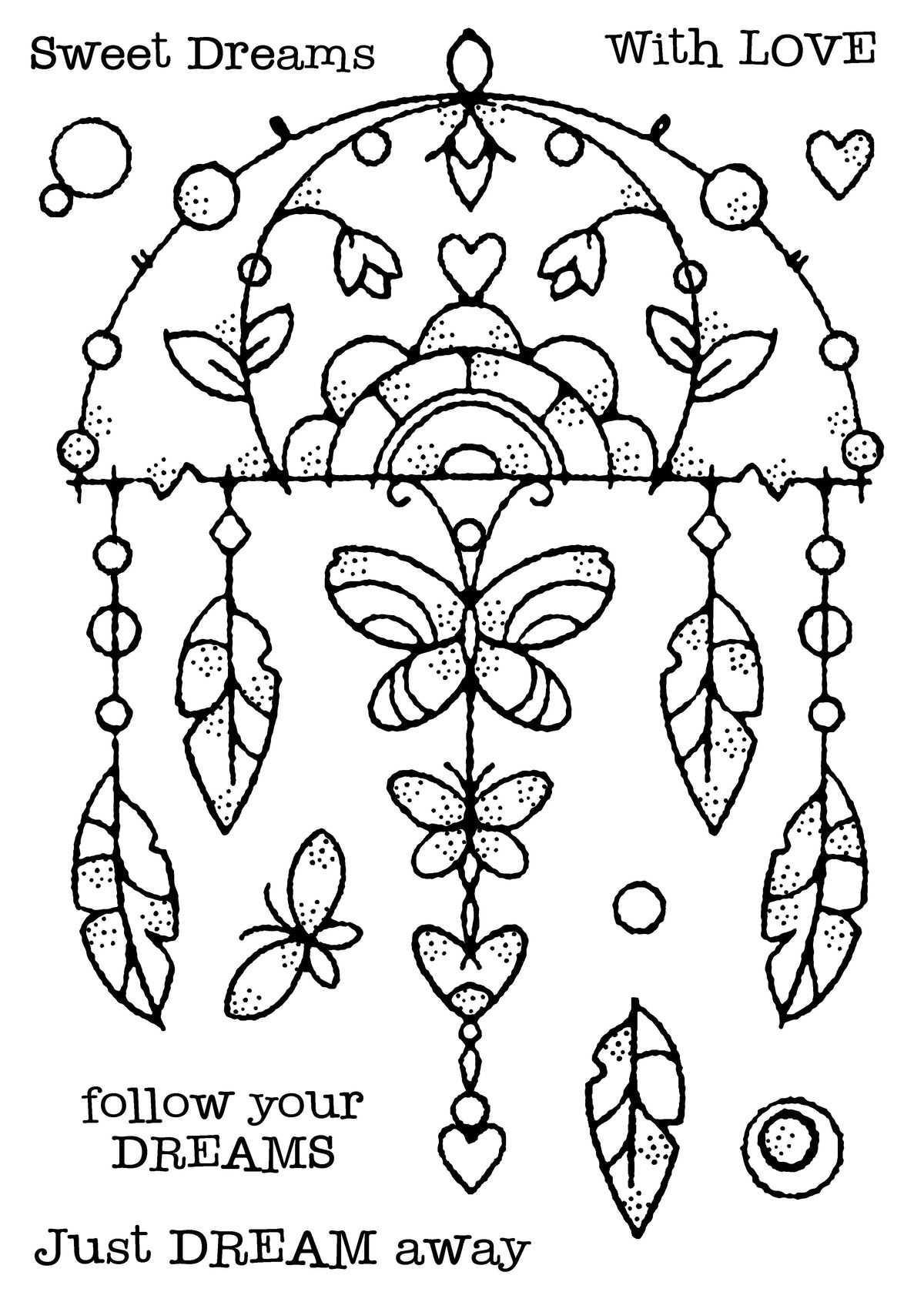 Woodware Clear Singles Garden Dream Catcher 4 in x 6 in Stamp-7