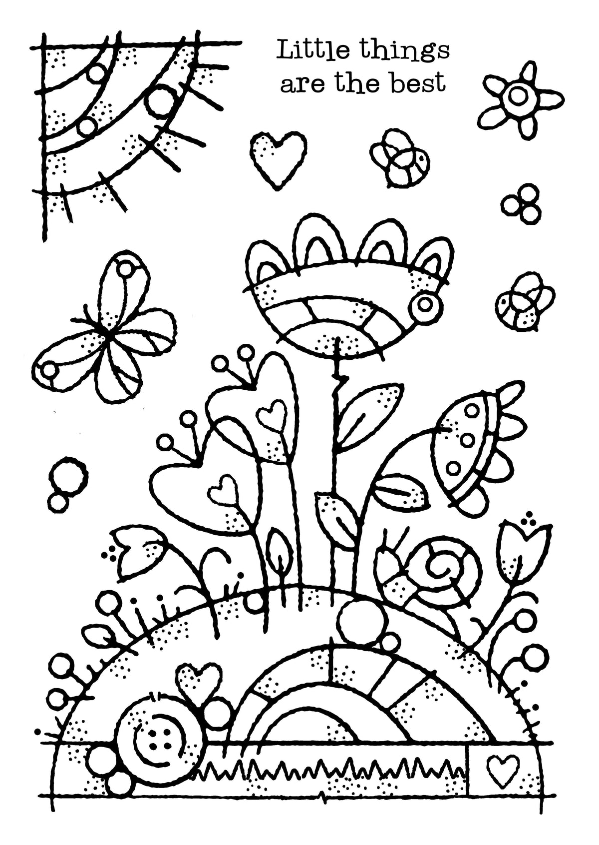 Woodware Clear Singles Flower Mound 4 in x 6 in Stamp-6