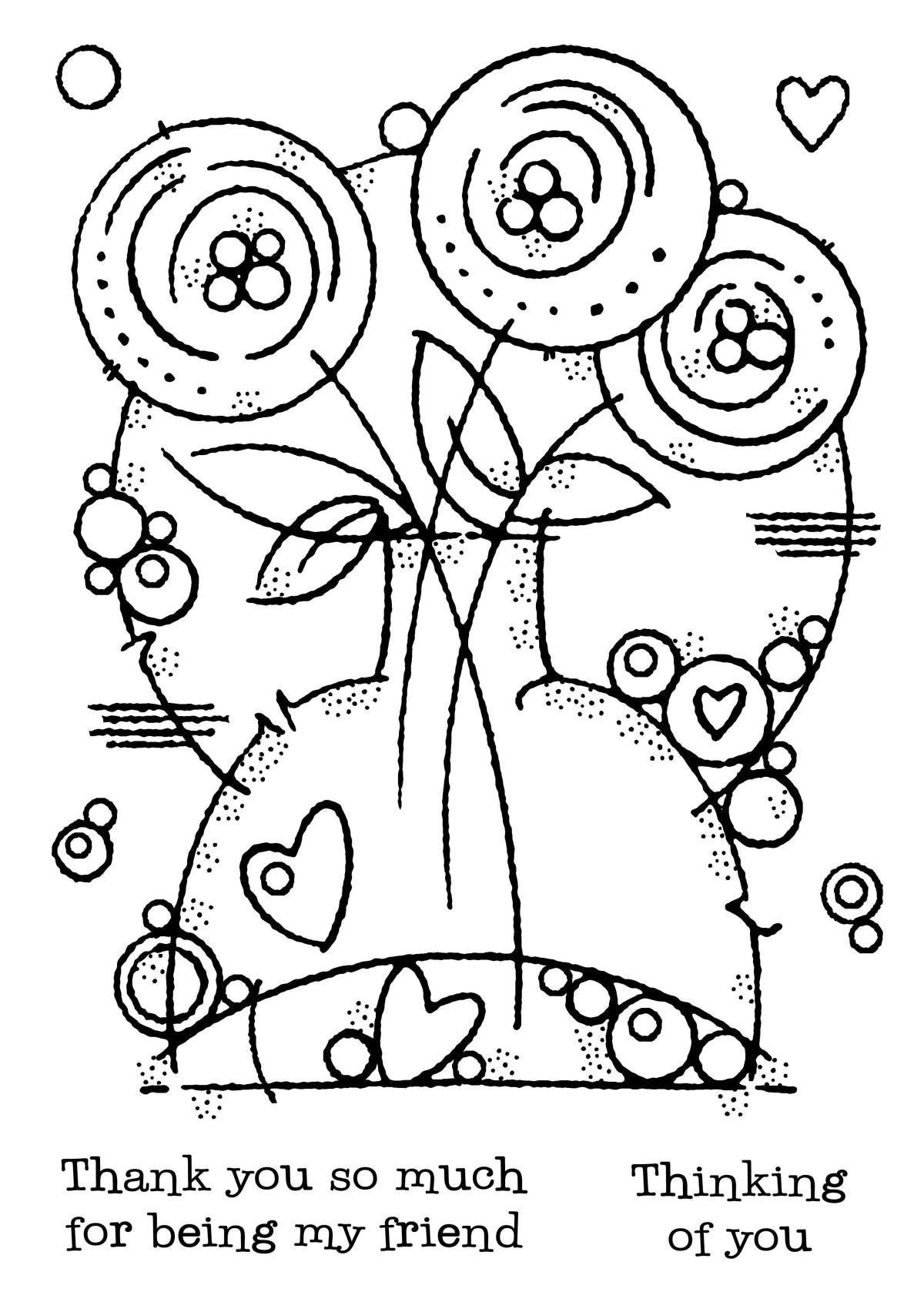 Woodware Clear Singles Round Blooms 4 in x 6 in Stamp-5