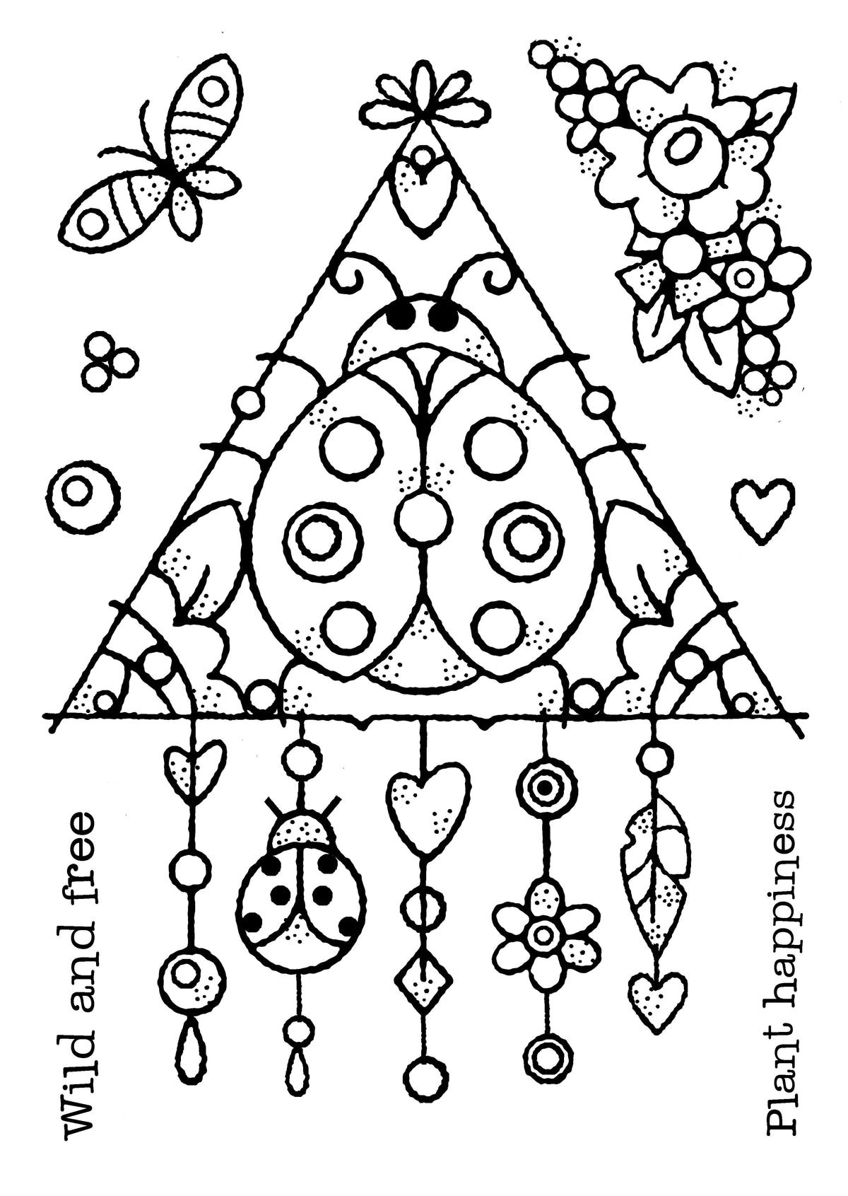 Woodware Clear Singles Ladybird Dream 4 in x 6 in Stamp-5