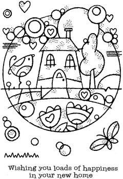 Woodware Clear Singles Dream Home 4 in x 6 in Stamp-6