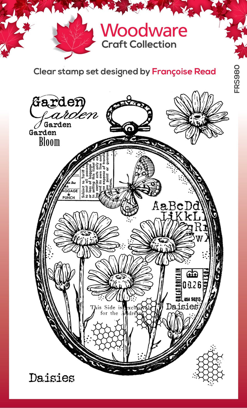 Woodware Clear Singles Daisy Frame 4 in x 6 in Stamp-1