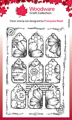 Woodware Clear Singles Nine Tags 4 in x 6 in Stamp-1