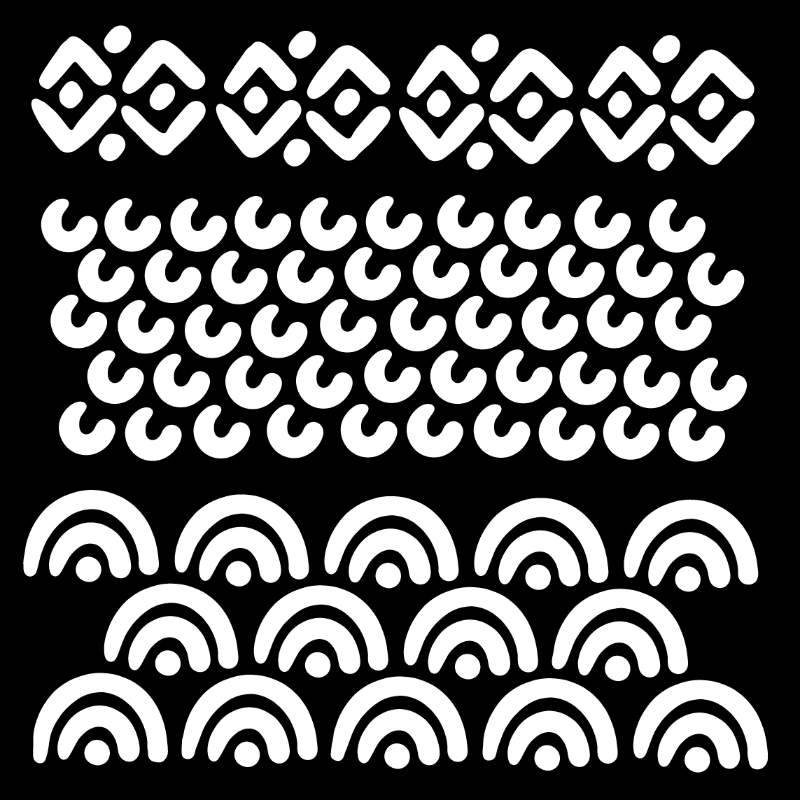 Woodware Batik 6 in x 6 in Stencil-3