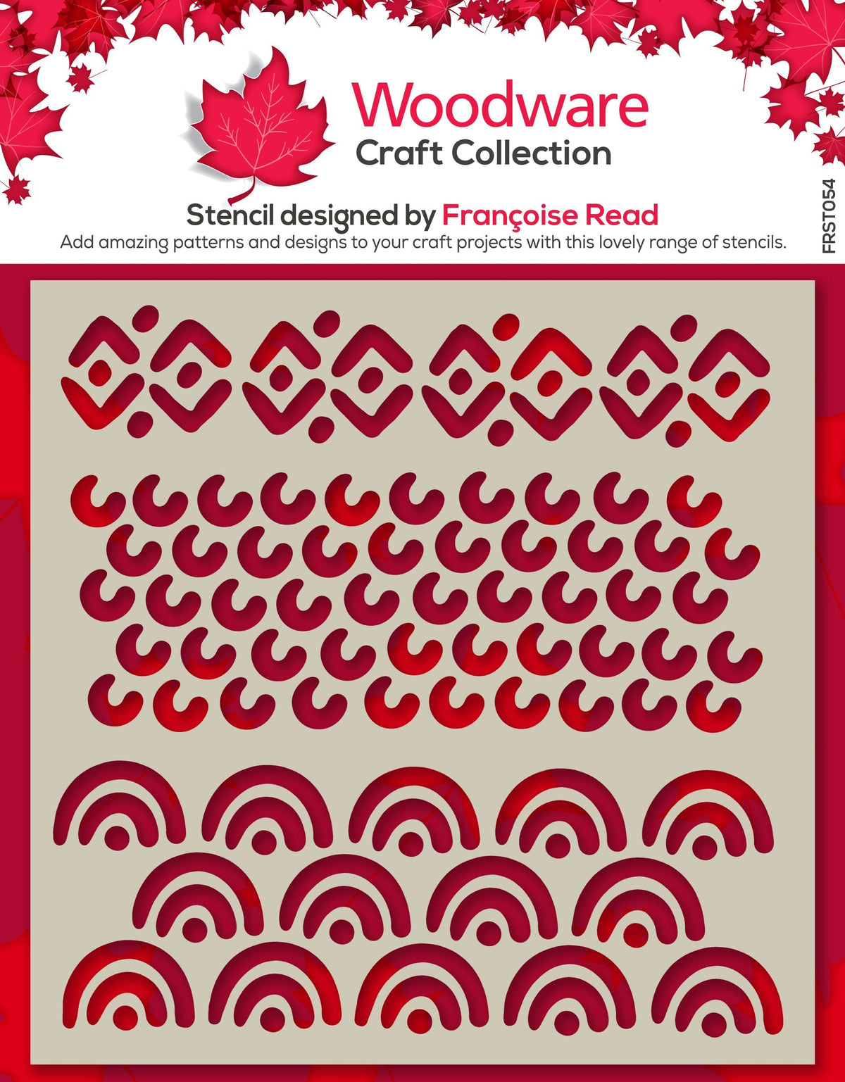 Woodware Batik 6 in x 6 in Stencil-1
