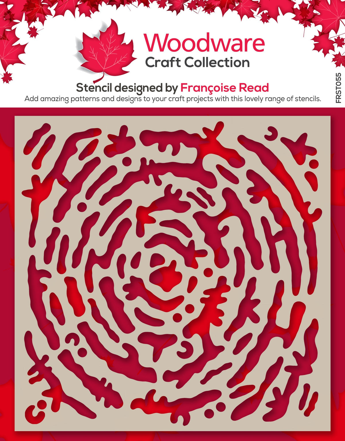 Woodware Coral Branches 6 in x 6 in Stencil-1