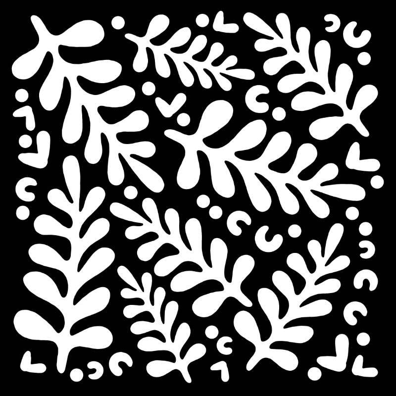 Woodware Modern Leaves 6 in x 6 in Stencil-3