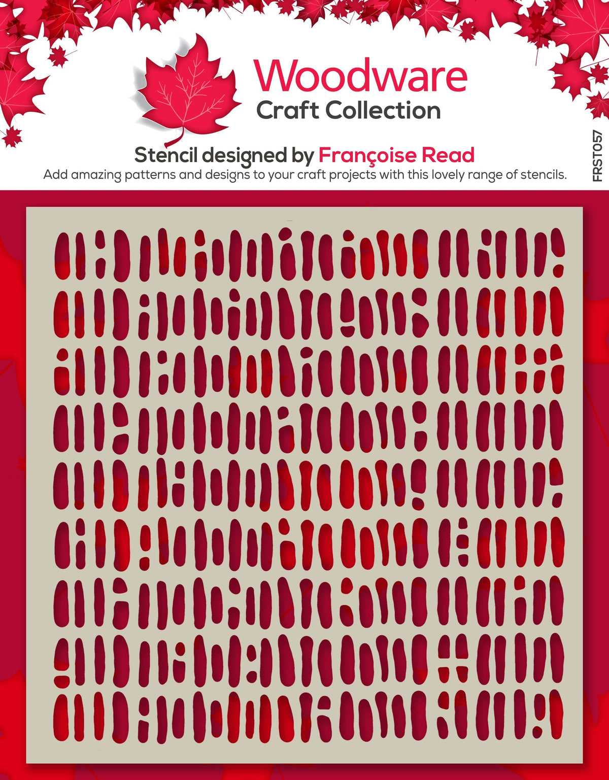 Woodware Old Weave 6 in x 6 in Stencil-1