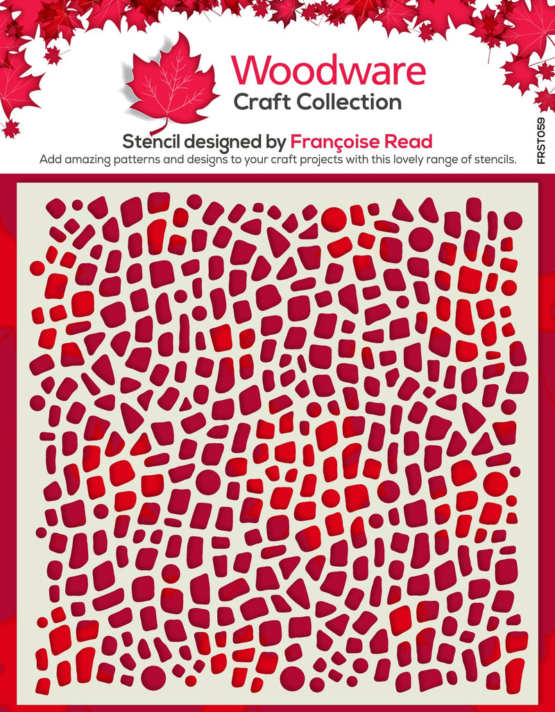 Woodware Pebble Dash 6 in x 6 in Stencil-1
