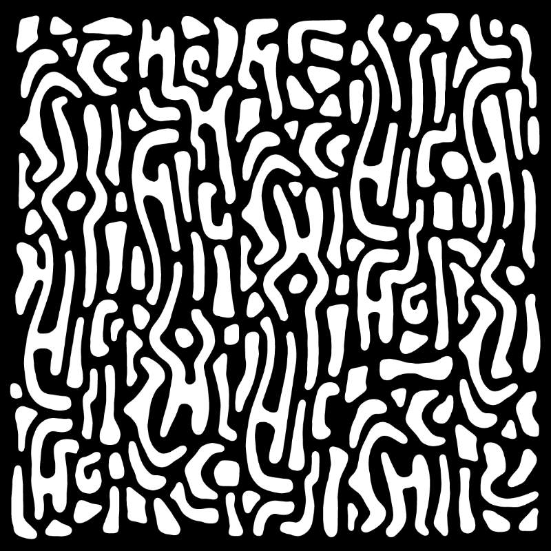 Woodware Wiggles 6 in x 6 in Stencil-3