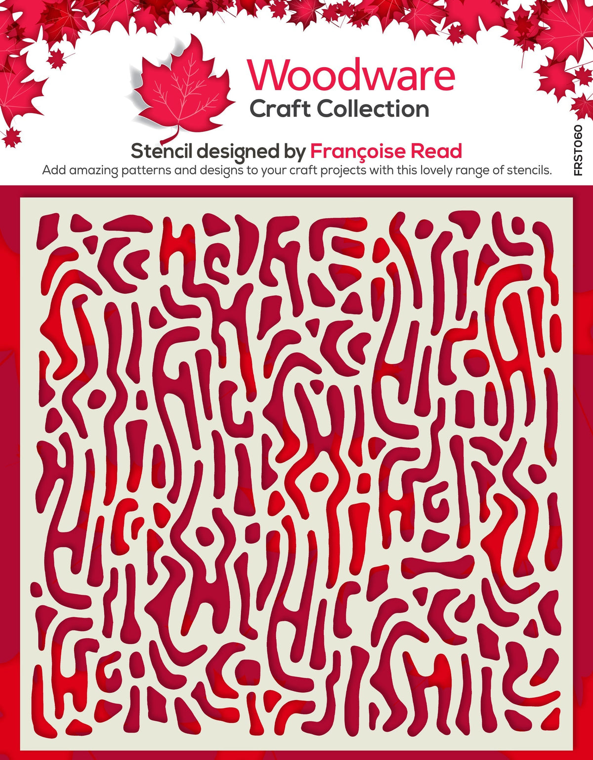 Woodware Wiggles 6 in x 6 in Stencil-1