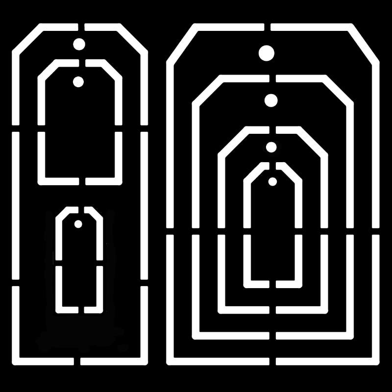 Woodware tag Templates 6 in x 6 in Stencil-2