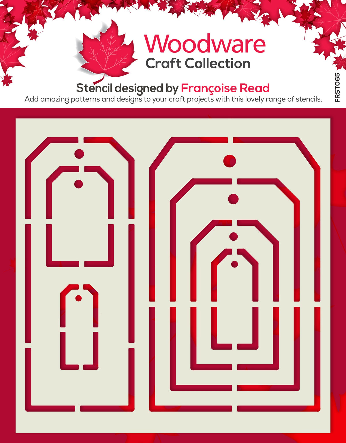 Woodware tag Templates 6 in x 6 in Stencil-1