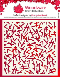 Woodware Dashed 6 in x 6 in Stencil-1