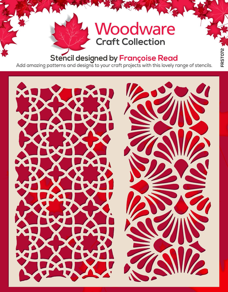 Woodware Arabesque 6 in x 6 in Stencil-1