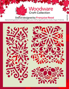 Woodware Mandala Fragments 6 in x 6 in Stencil-1