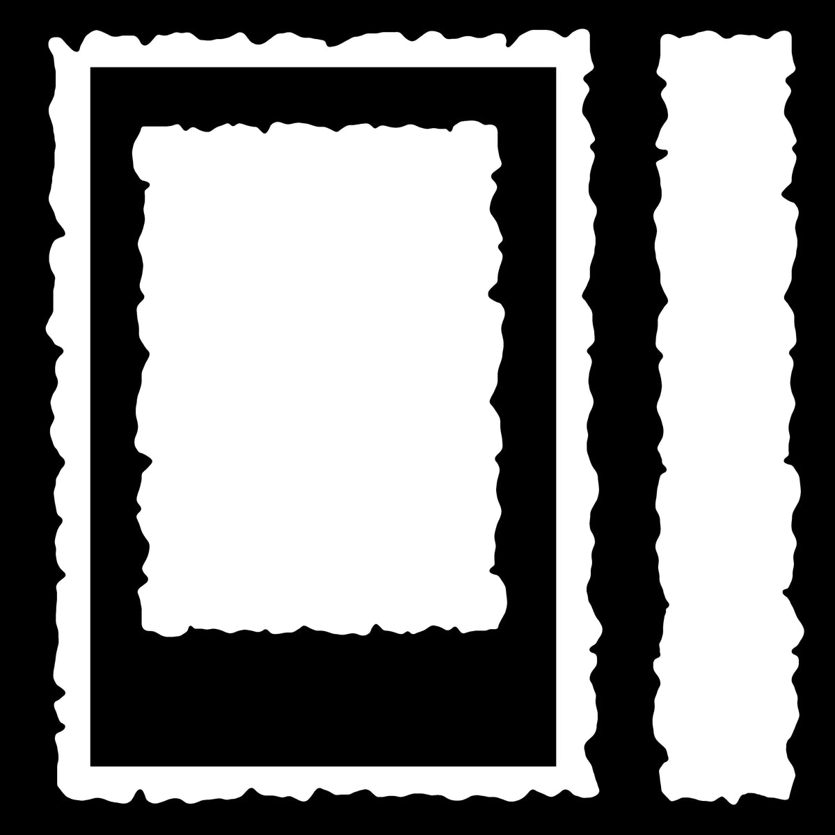 Woodware Torn Aperture 6 in x 6 in Stencil-10
