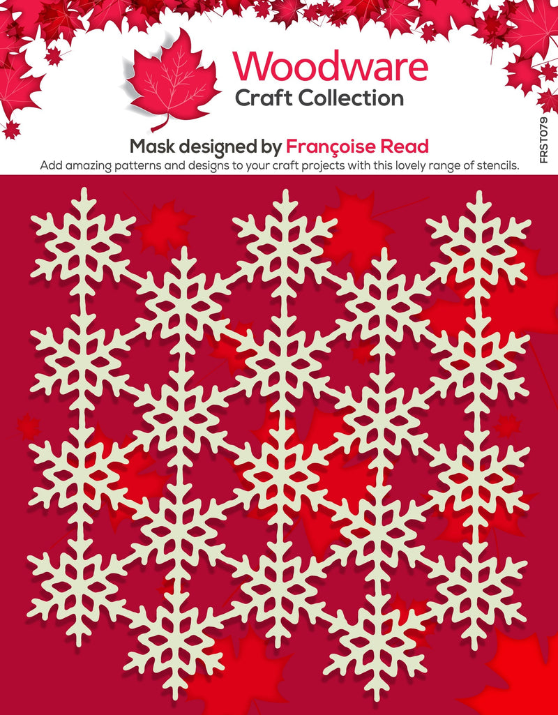 Woodware Snowflake Screen 6 in x 6 in Mask-1