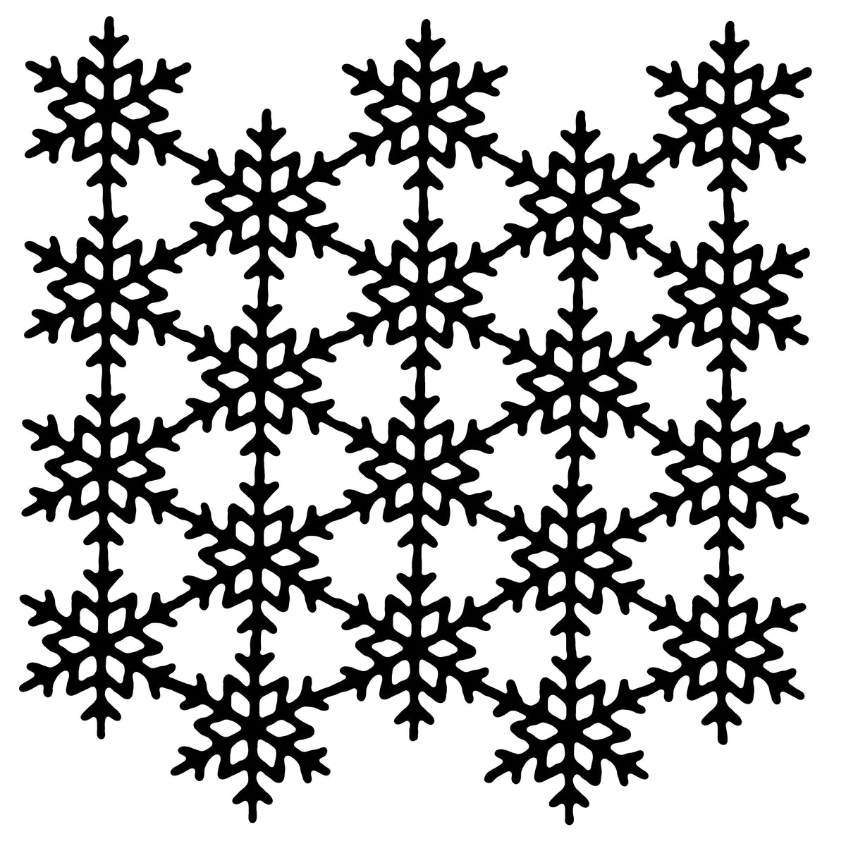 Woodware Snowflake Screen 6 in x 6 in Mask-12