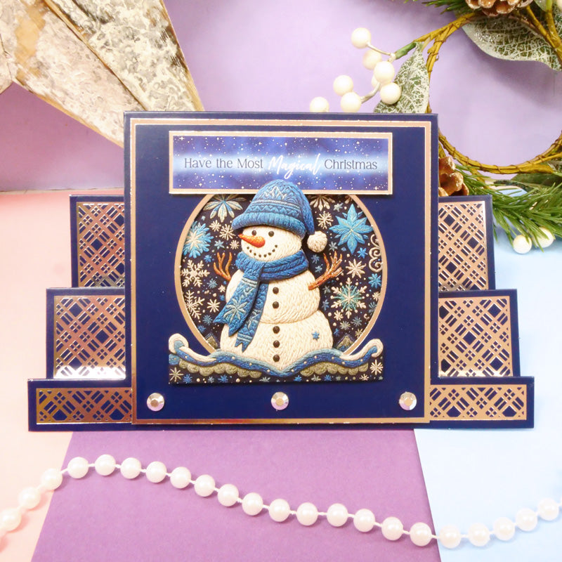 Festive Foiled Pattern Stepper Cards - Square Centrepiece-10