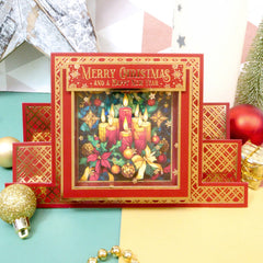 Festive Foiled Pattern Stepper Cards - Square Centrepiece-5