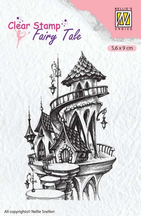 Nellie's Choice Clear Stamp Fairy Tale - Summer Castle-1