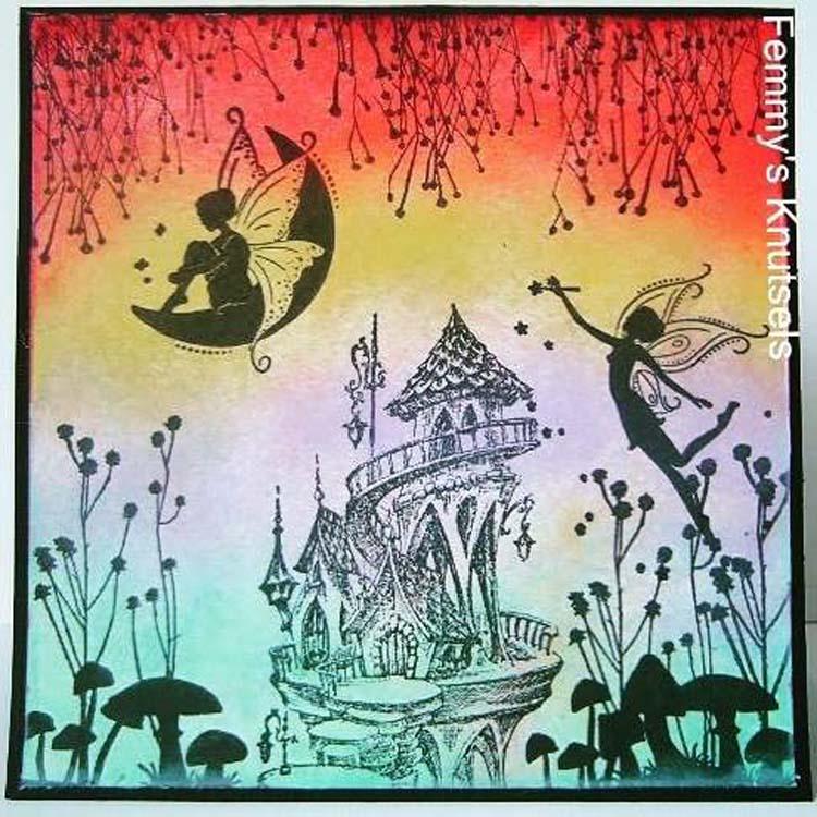 Nellie's Choice Clear Stamp Fairy Tale - Summer Castle-2