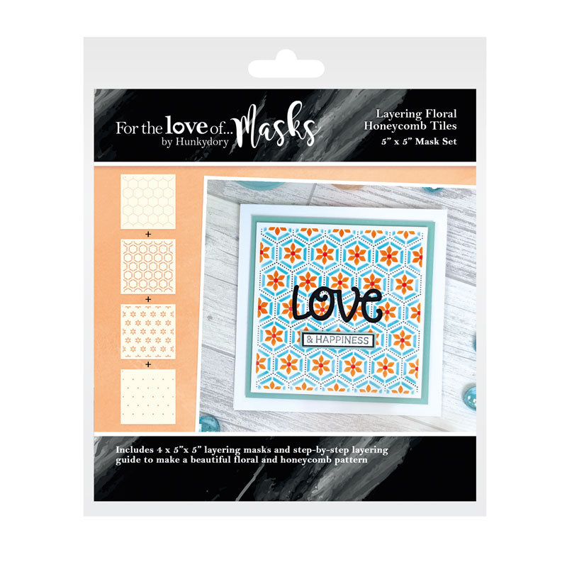Pour l'amour des masques - Carrelage floral en nid d'abeille en couches-1