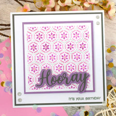 Pour l'amour des masques - Carrelage floral en nid d'abeille en couches-9