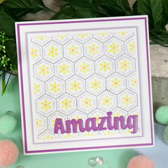 Pour l'amour des masques - Carrelage floral en nid d'abeille en couches-15