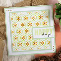 Pour l'amour des masques - Carrelage floral en nid d'abeille en couches-5