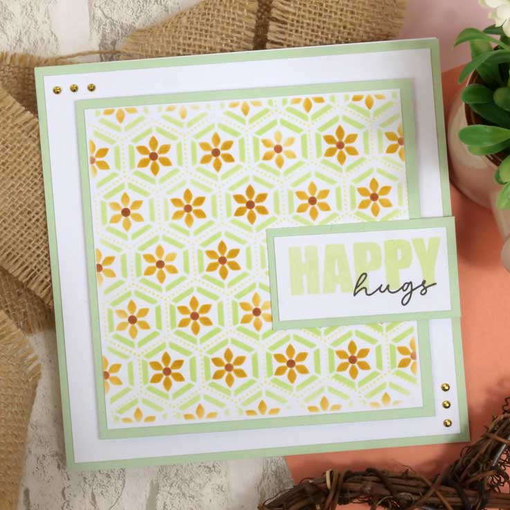 Pour l'amour des masques - Carrelage floral en nid d'abeille en couches-5