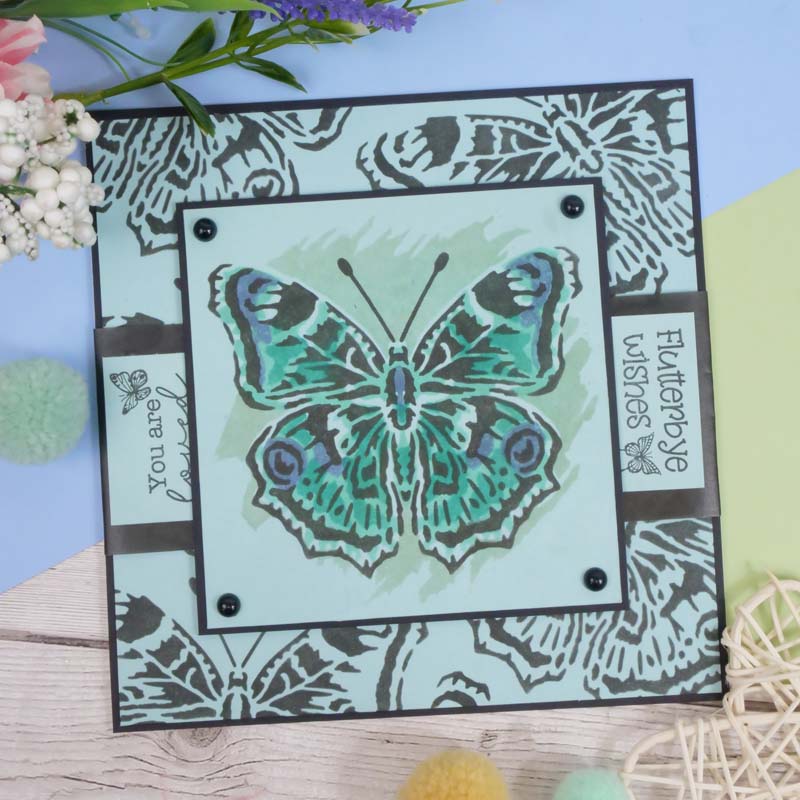 For the Love of Masks - Layering Peacock Butterfly-4