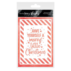 For the Love of Masks - Christmas Stripes Frame & Sentiment-1