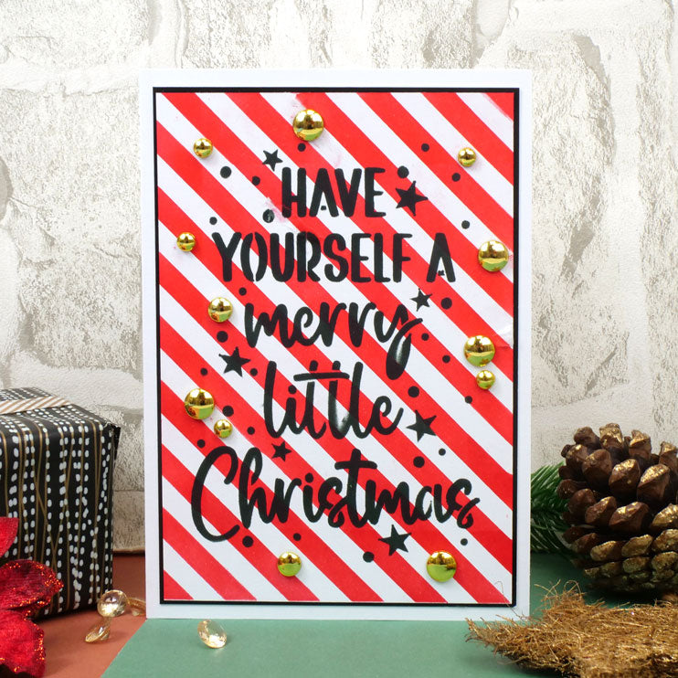 For the Love of Masks - Christmas Stripes Frame & Sentiment-2
