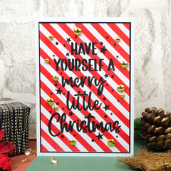 For the Love of Masks - Christmas Stripes Frame & Sentiment-2