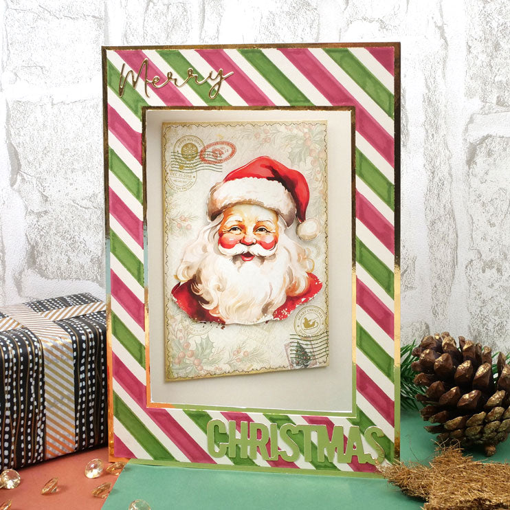 For the Love of Masks - Christmas Stripes Frame & Sentiment-4