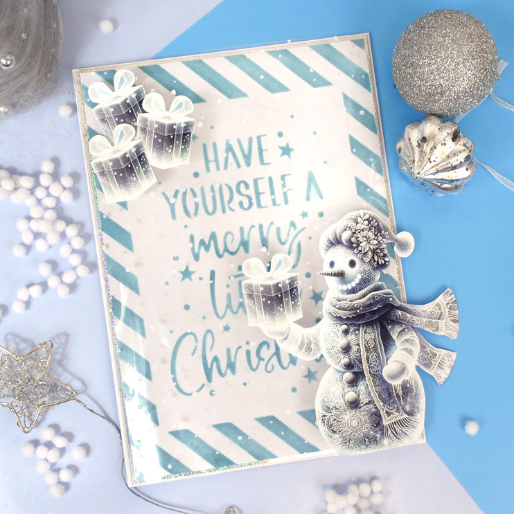 For the Love of Masks - Christmas Stripes Frame & Sentiment-5