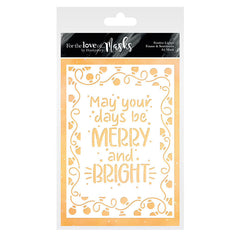 For the Love of Masks - Festive Lights Frame & Sentiment-1