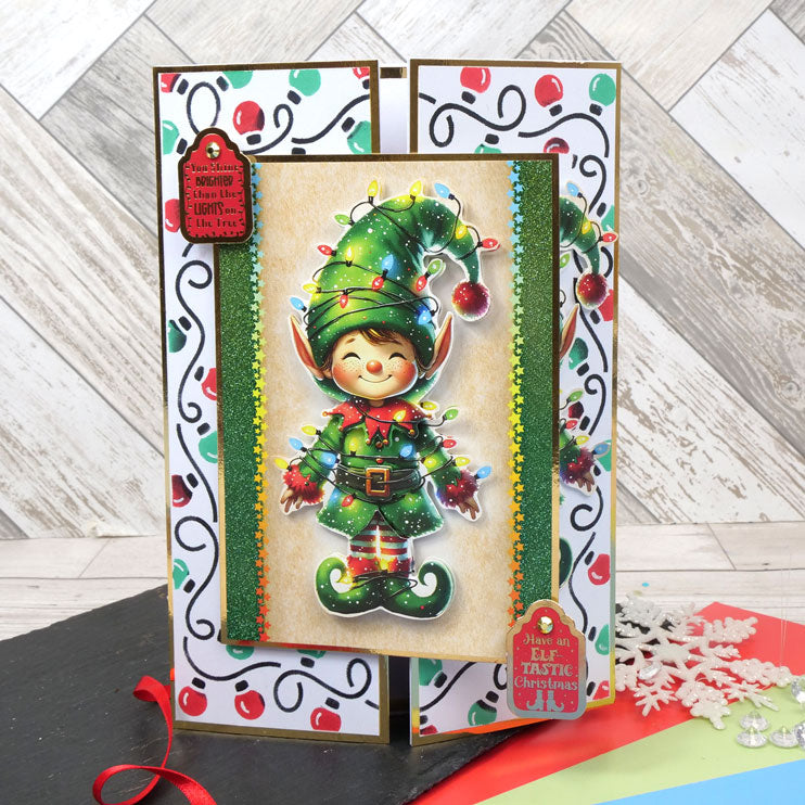 For the Love of Masks - Festive Lights Frame & Sentiment-5