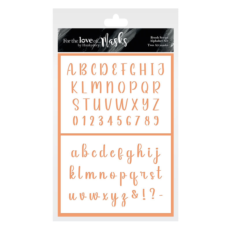 For the Love of Masks - Brush Script Alphabet Set-1
