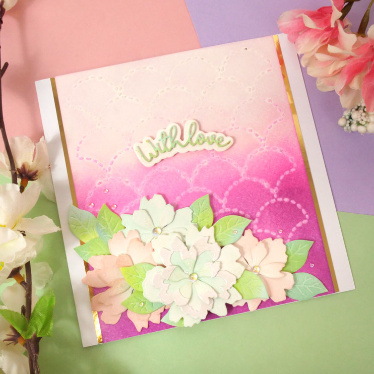 For the Love of Masks - Layering Scalloped Florals-16